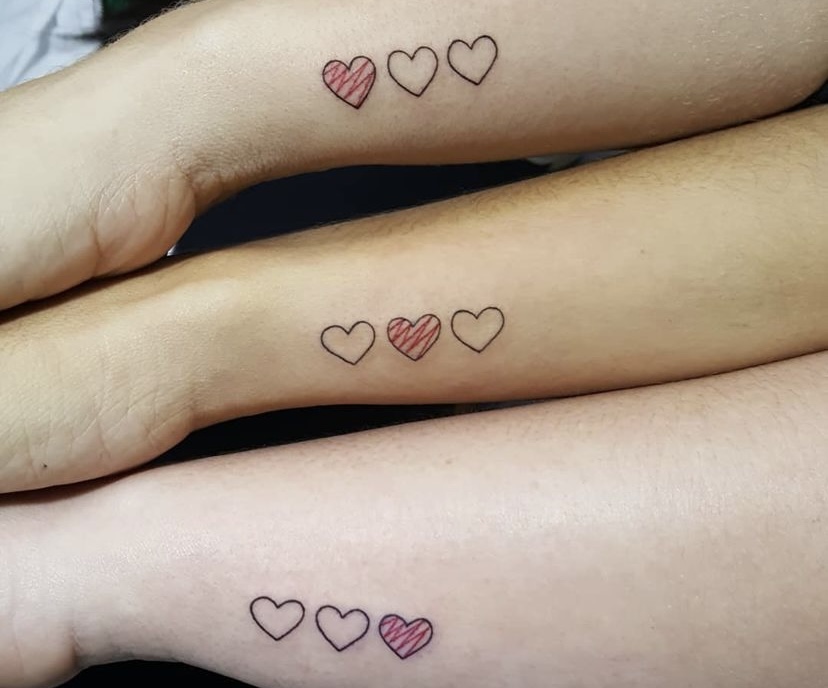 Tattoo 3 corações